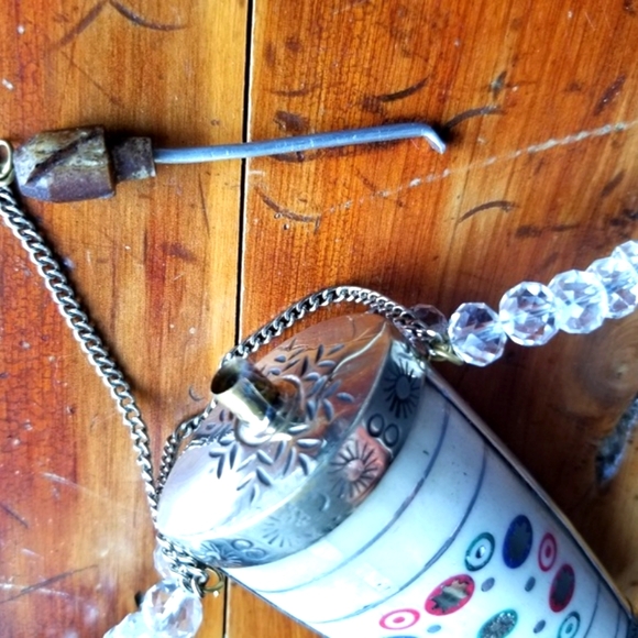 ✨️Vintage Snuff box w/ Faceted Crystals Necklace -One Of A Kind✨️ - Picture 5 of 17